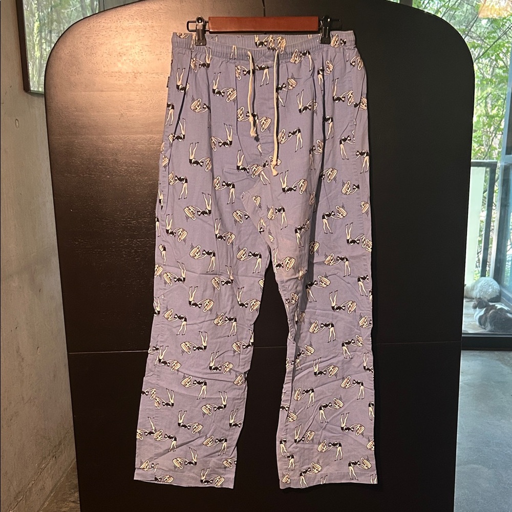 Old Navy Blue Pajama Pants with Fun Print